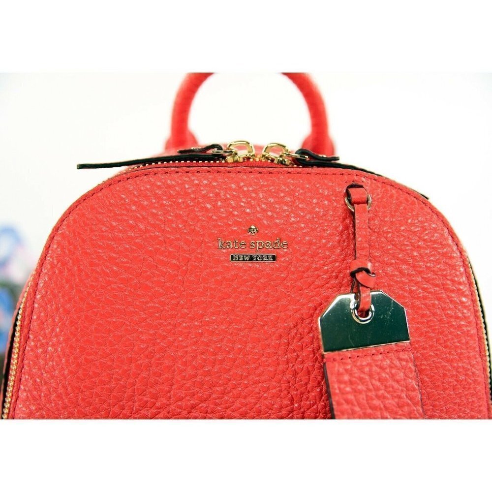 Kate Spade Carter Street Caden Picnic Red Leather Backpack Bag NWT - Picture 5 of 8